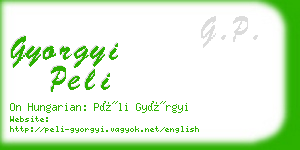 gyorgyi peli business card